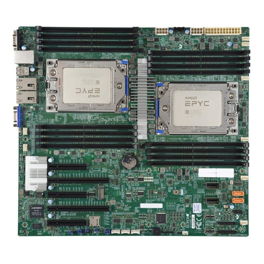 Dual Socket Sp3 Epyc Motherboard - Combo Box Supermic H11DSi-NT Moederbord Socket